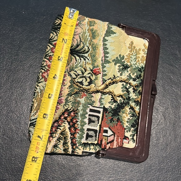 Vintage Tapestry kiss lock Pouch/case - Picture 13 of 14